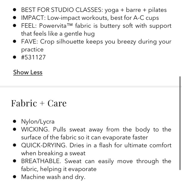 Athleta Conscious Crop Bra A-C Top - Picture 7 of 11